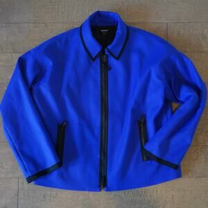 Worth New York Long Sleeve Full Zip Royal Blue Jacket Womens Size Large Workwear